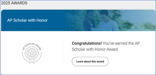 AP Scholar with Honor
